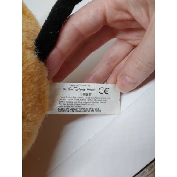 Disney Parks PLUTO Soft Plush Stuffed Bean Bag Dog Animal Doll 14" Green Collar - Picture 8 of 9